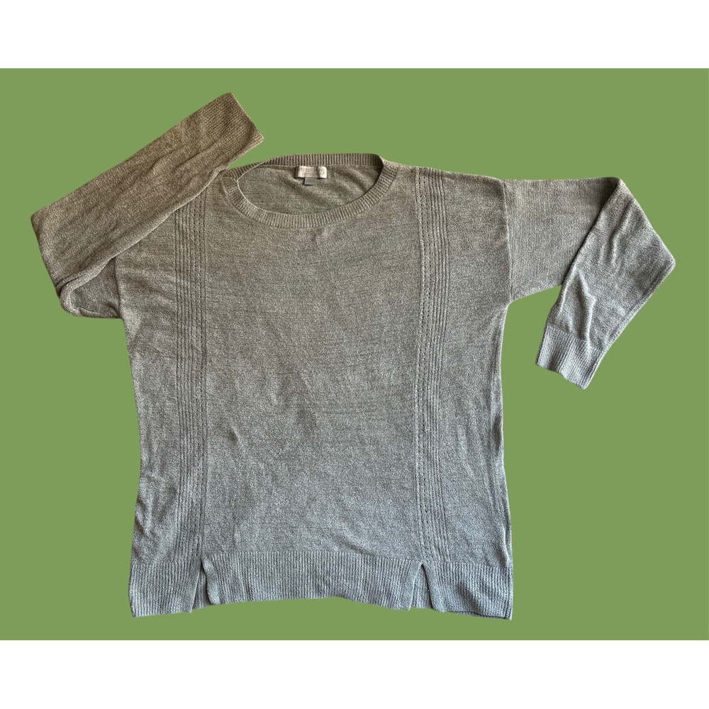 BAREFOOT DREAMS CozyChic Ultra Lite Mens L Gray Long Sleeve Crew‎ Neck Sweater